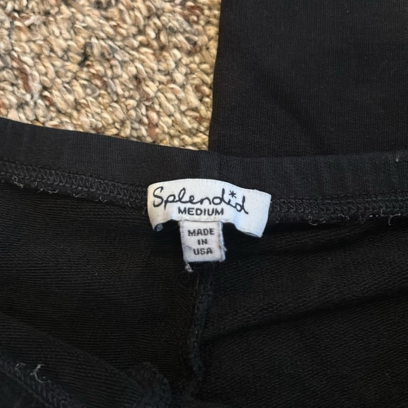 Splendid Womens Cotton Modal Leggings Black - Picture 4 of 5